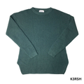 Women's Dark Green Ribbed Knit Sweater - S