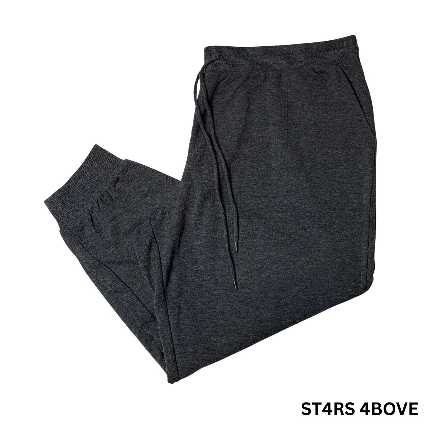 Women's Dark Grey Soft Fleece Drawstring Joggers - 2x