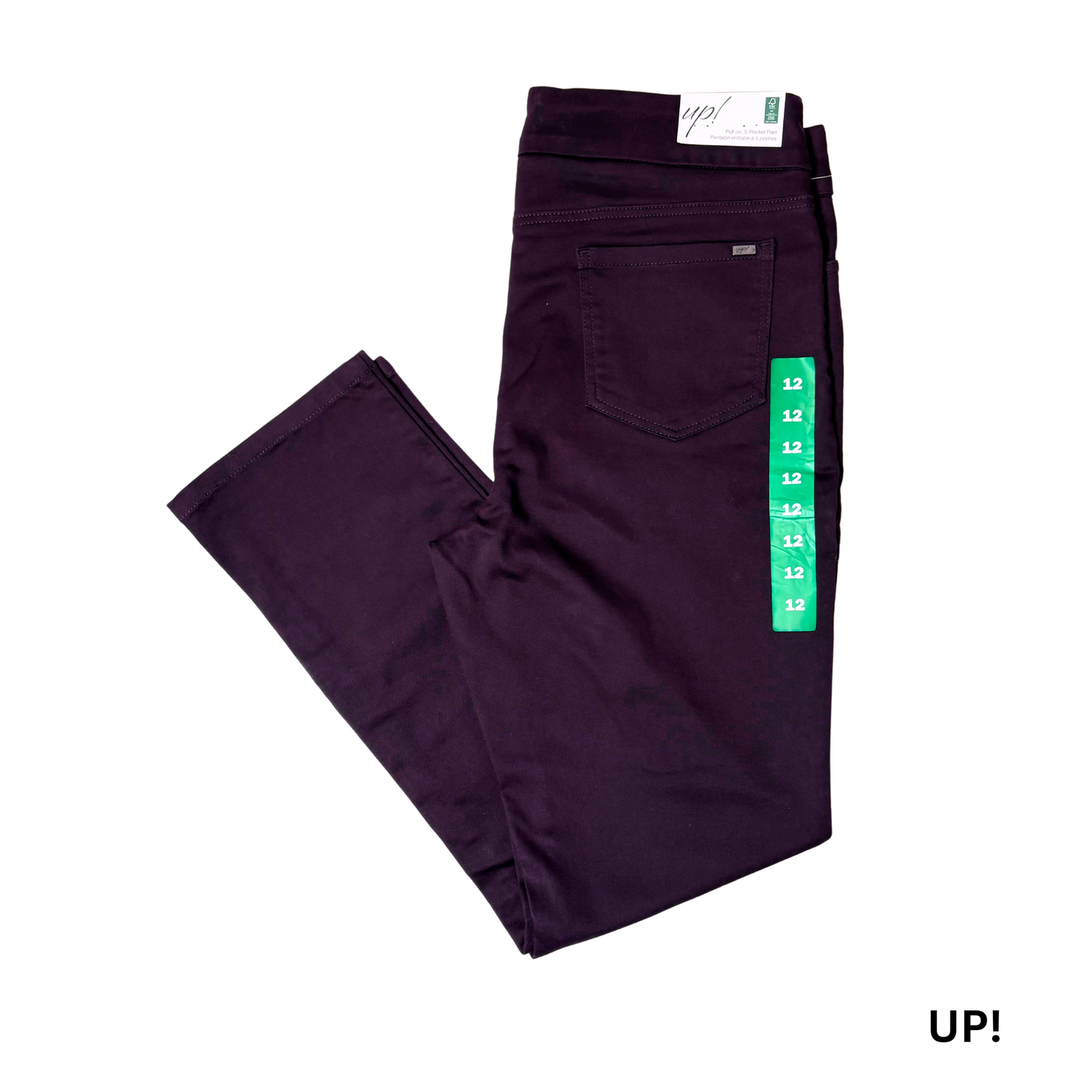 Women's Dark Purple Pull-on Pants Size 12