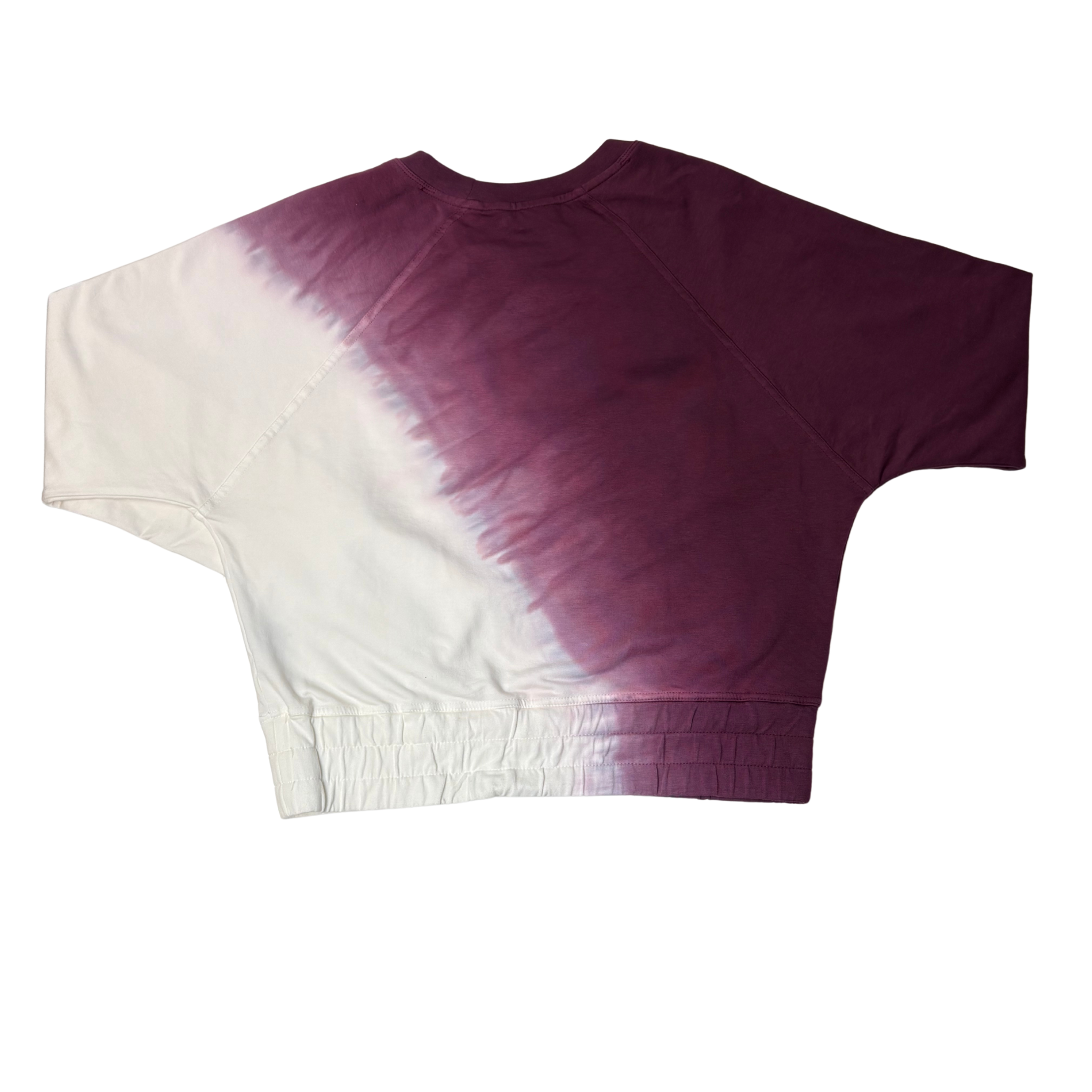 Women's Dark Red Long Sleeve Cropped Fit Sweatshirt - XS