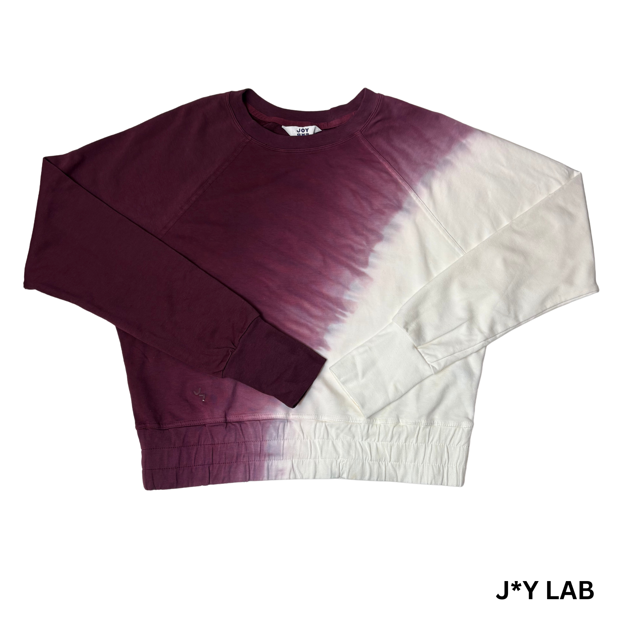 Women's Dark Red Long Sleeve Cropped Fit Sweatshirt - XS