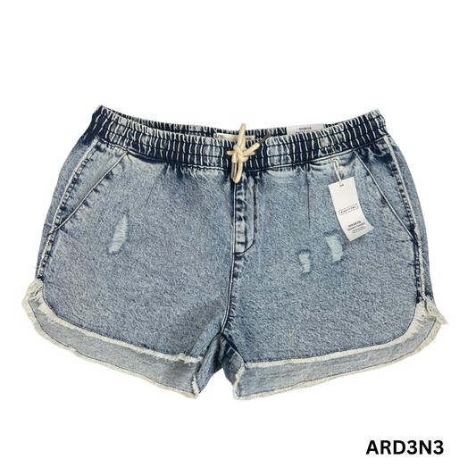 Women’s Denim Shortie Shorts Regular Rise Blue Size XL