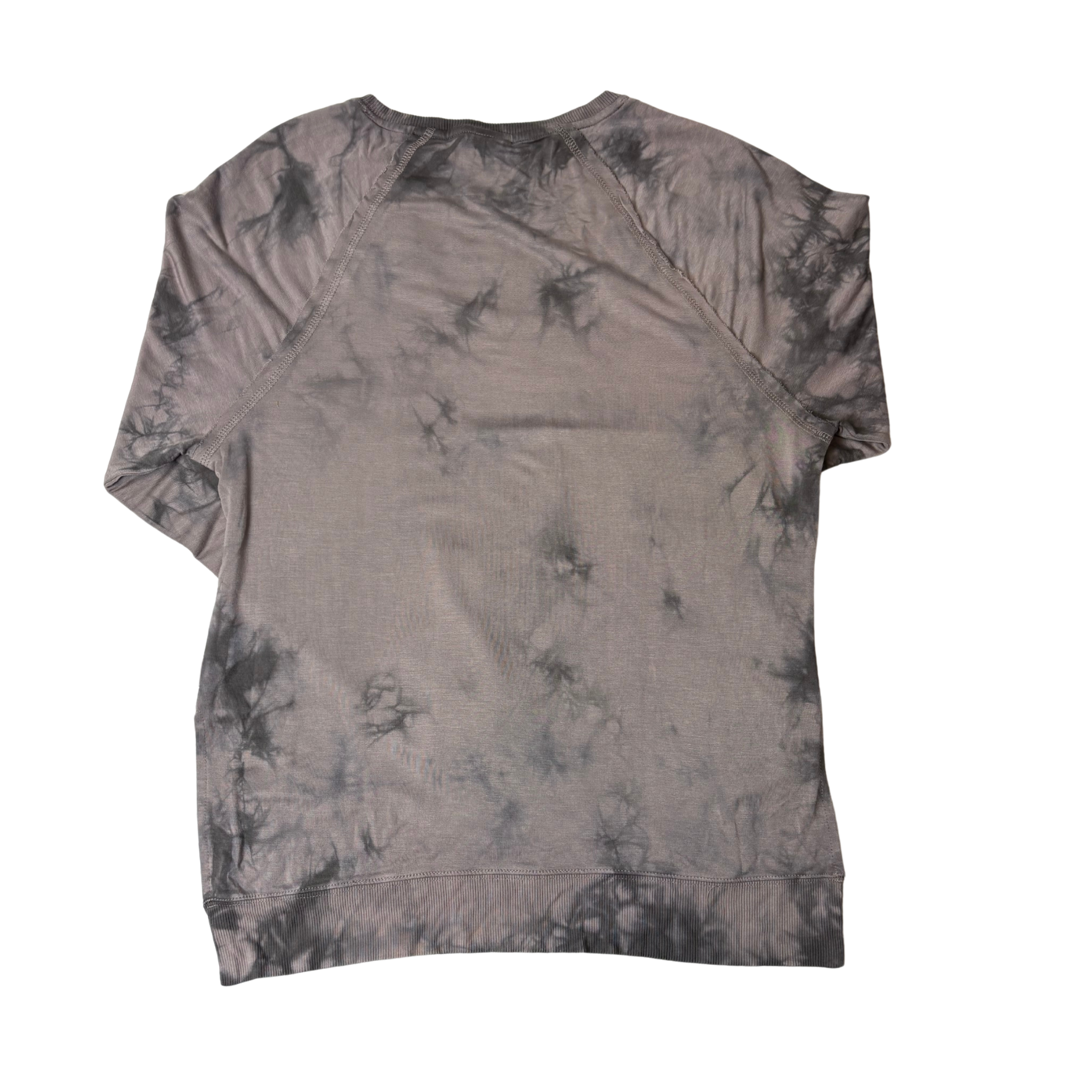 Women's Gray Long Sleeve Overdye High-Low Shirt