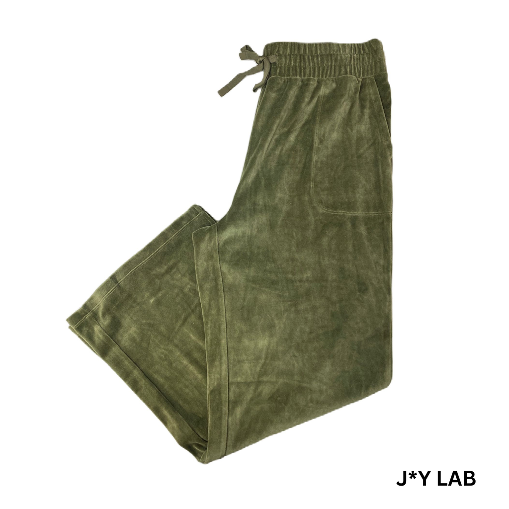 Women's Green Extra-Long Length High-Rise Wide Leggings - L