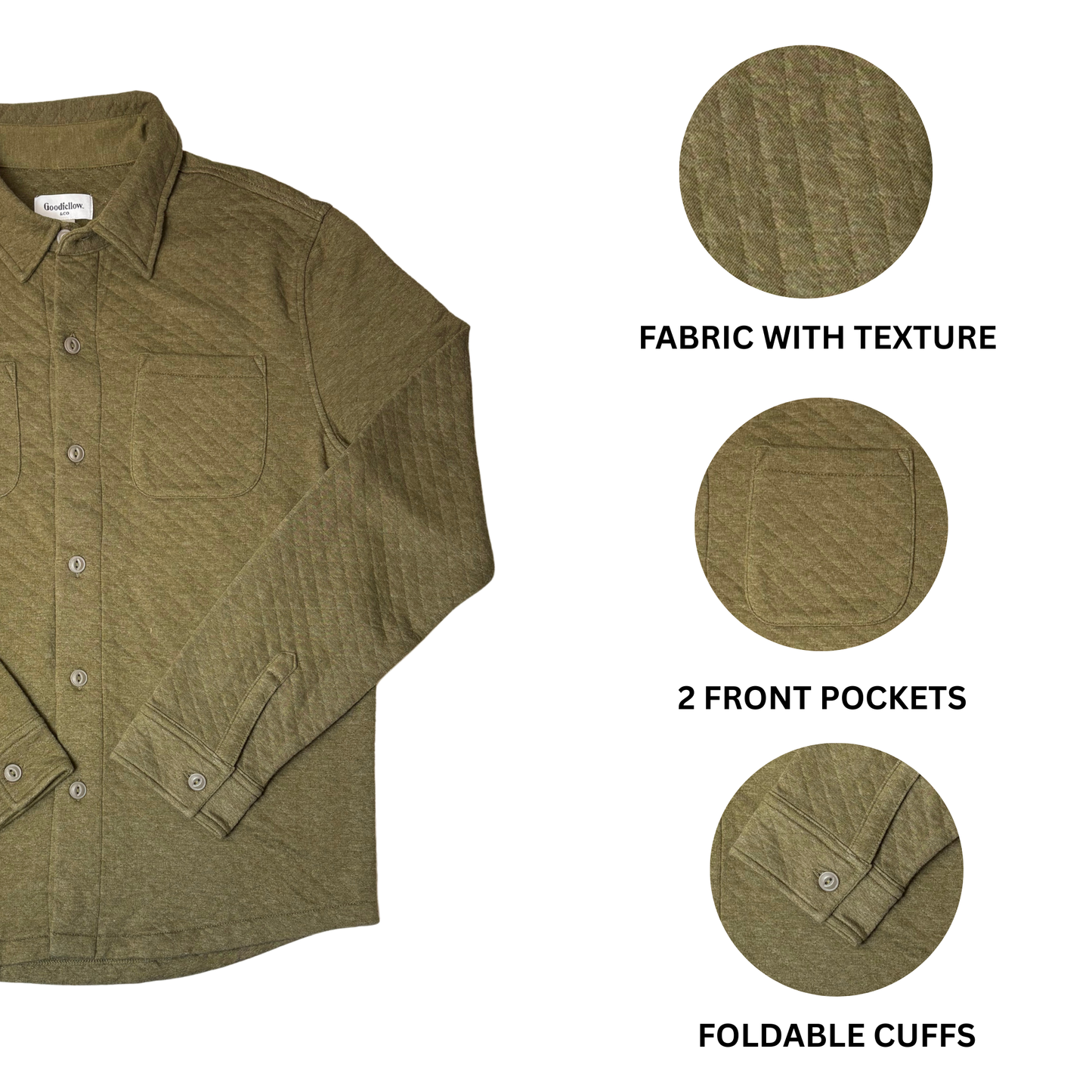 Women's Green Long Sleeve Button-Up Top - M