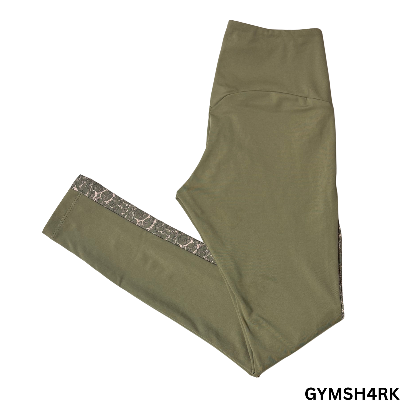 Women's Green and Pink Marble Vital Seamless Leggings - S