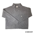 Women's Grey Collared V-Neck Knit Top - S