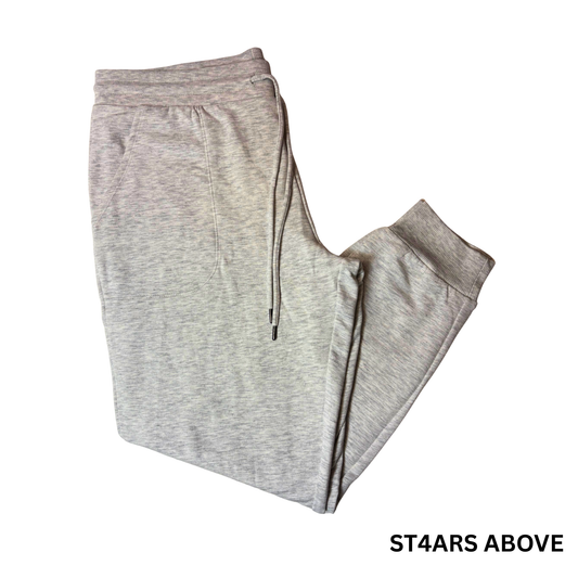 Women's Grey Plush Fleece Joggers