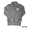 Women's Grey and Black 1/4 Zip Polo Sweater - XXS