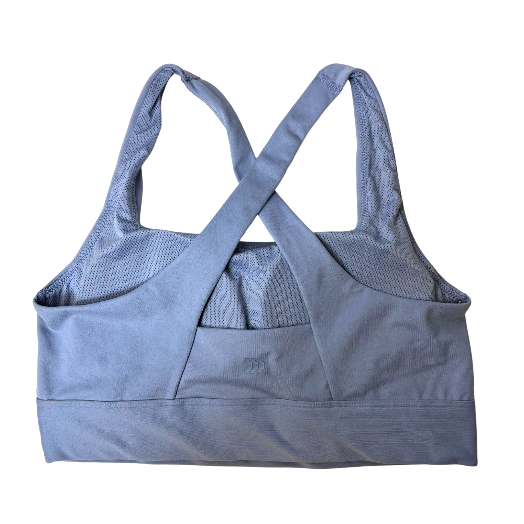 Women's Light Blue Square Neck Cross Back Bra - M