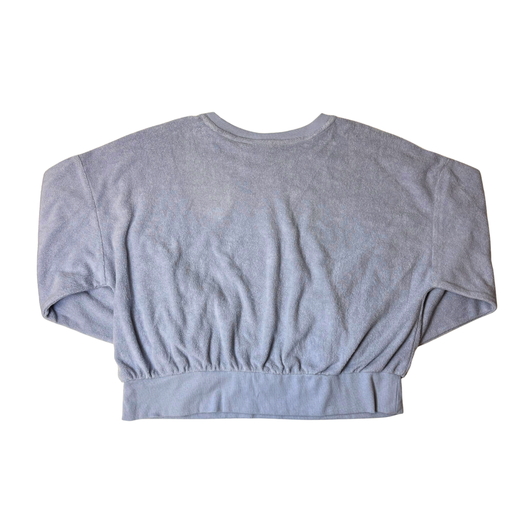 Women's Light Blue Terrycloth Sweatshirt - XL