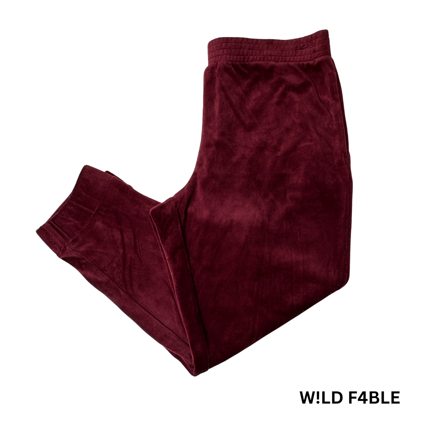 Women's Maroon Soft Fleece Joggers - XL