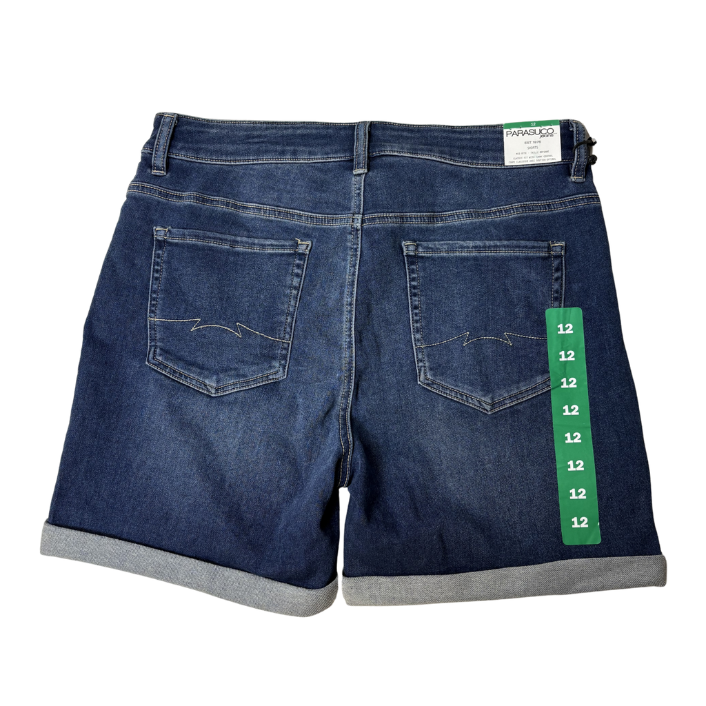 Women’s Mid-Rise Blue Jean Shorts – Size 12