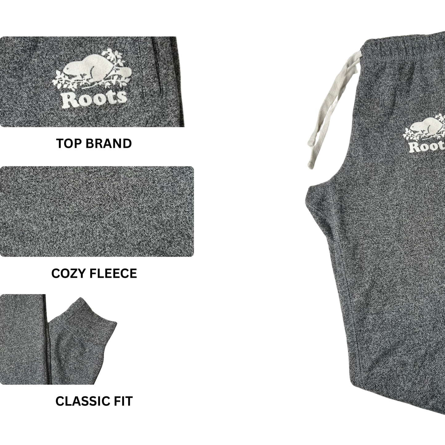 Women’s Organic Fleece Sweatpants – Classic Fit, Size XS