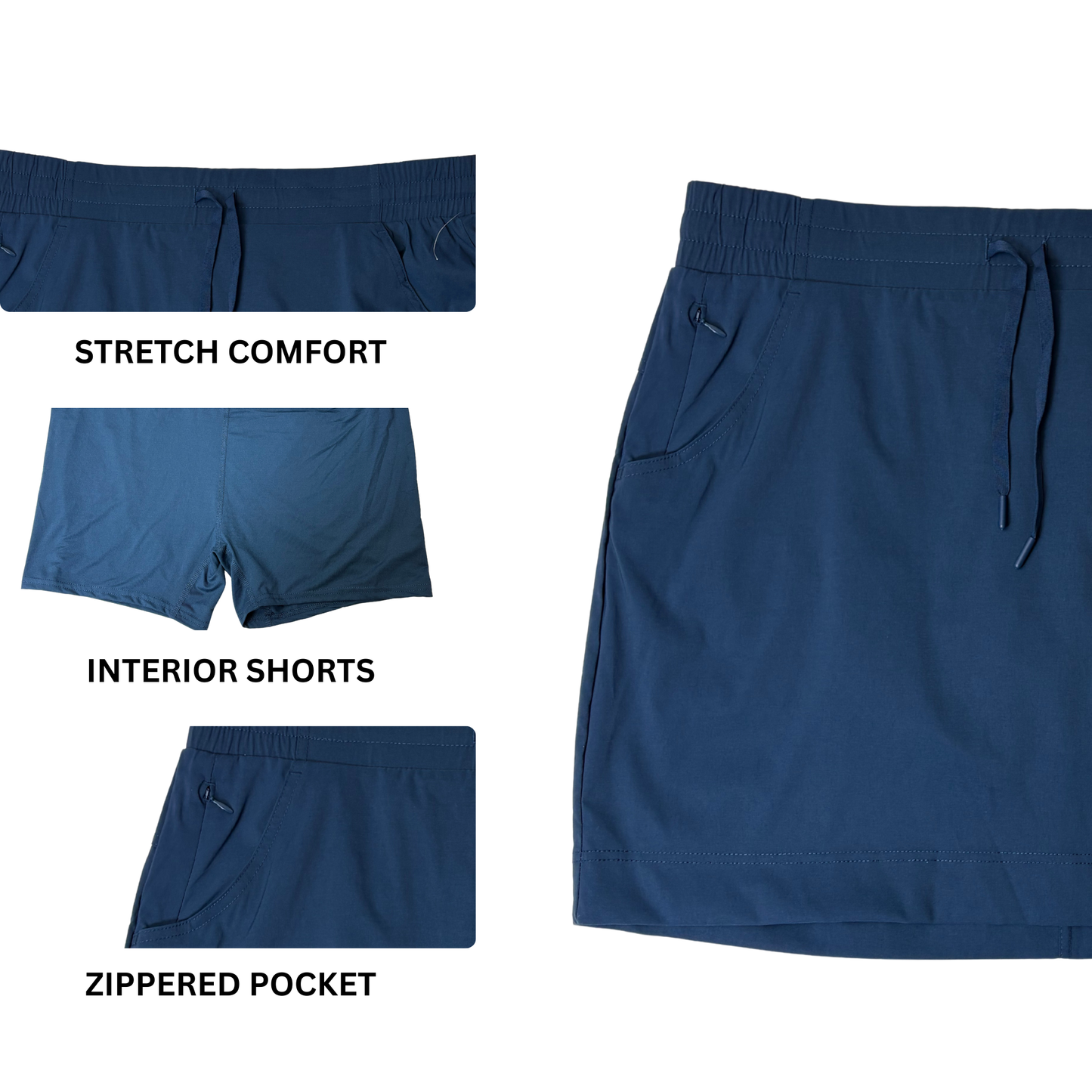 Women’s Pacific Trail Active Skort – Blue, Size L