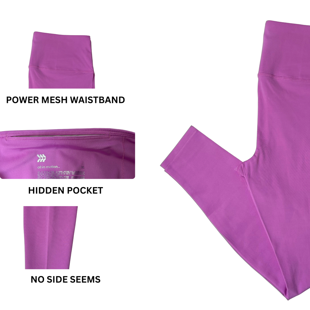 Women's Pink Ultra High-Rise Slim Leggings - XL