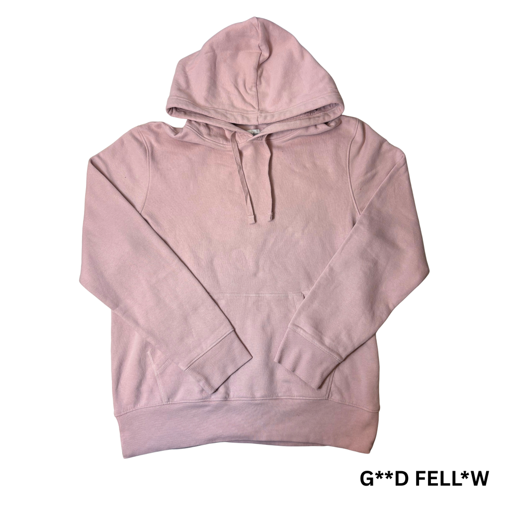 Women's Pink Ultra Soft Fleece Hooded Sweater - L