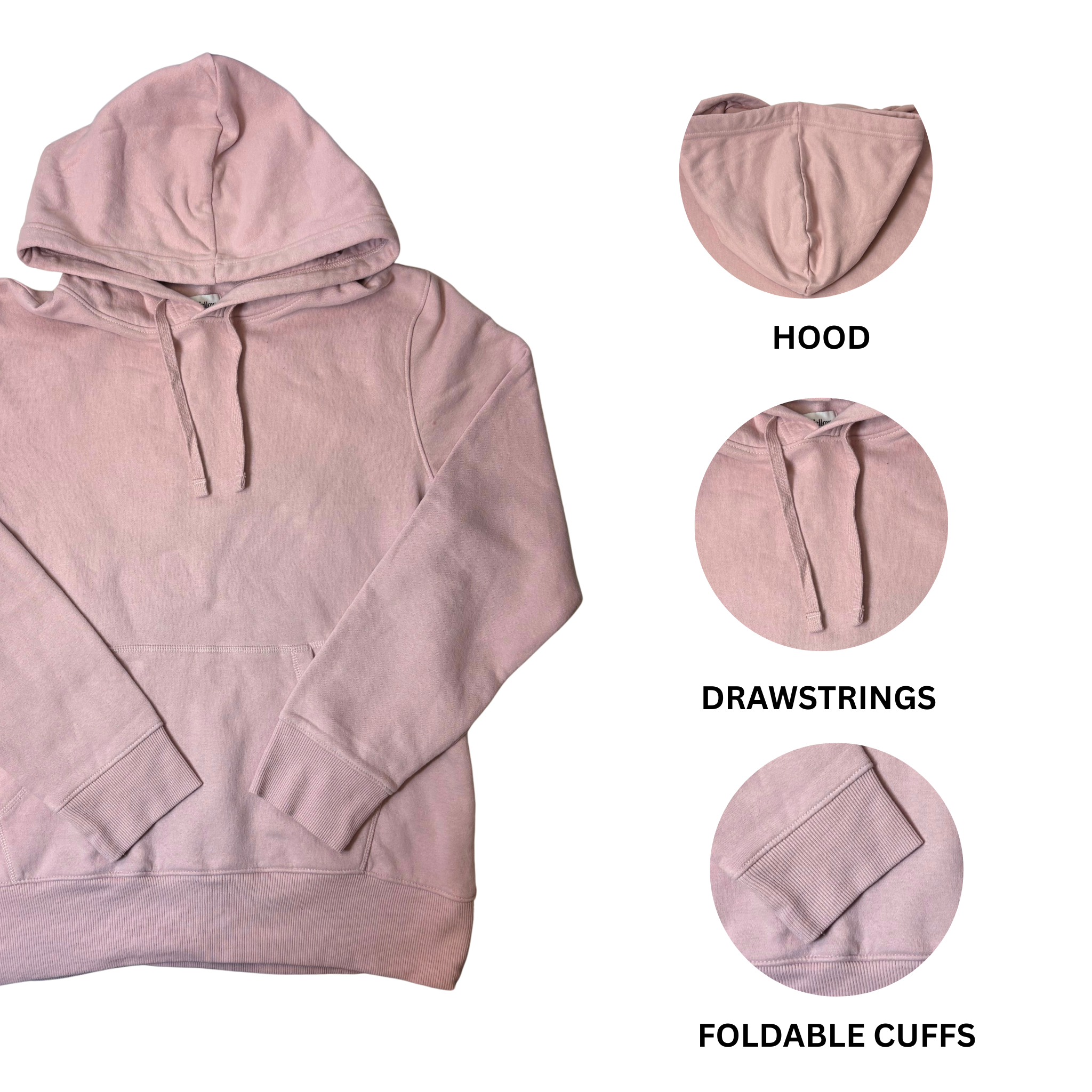 Women's Pink Ultra Soft Fleece Hooded Sweater - L