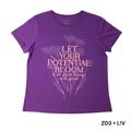 Women's Purple Short Sleeve Bloom T-Shirt - XL