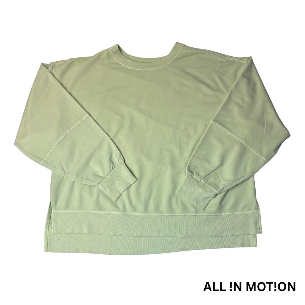 Women's Sage Green French Terry Sweatshirt - XXL