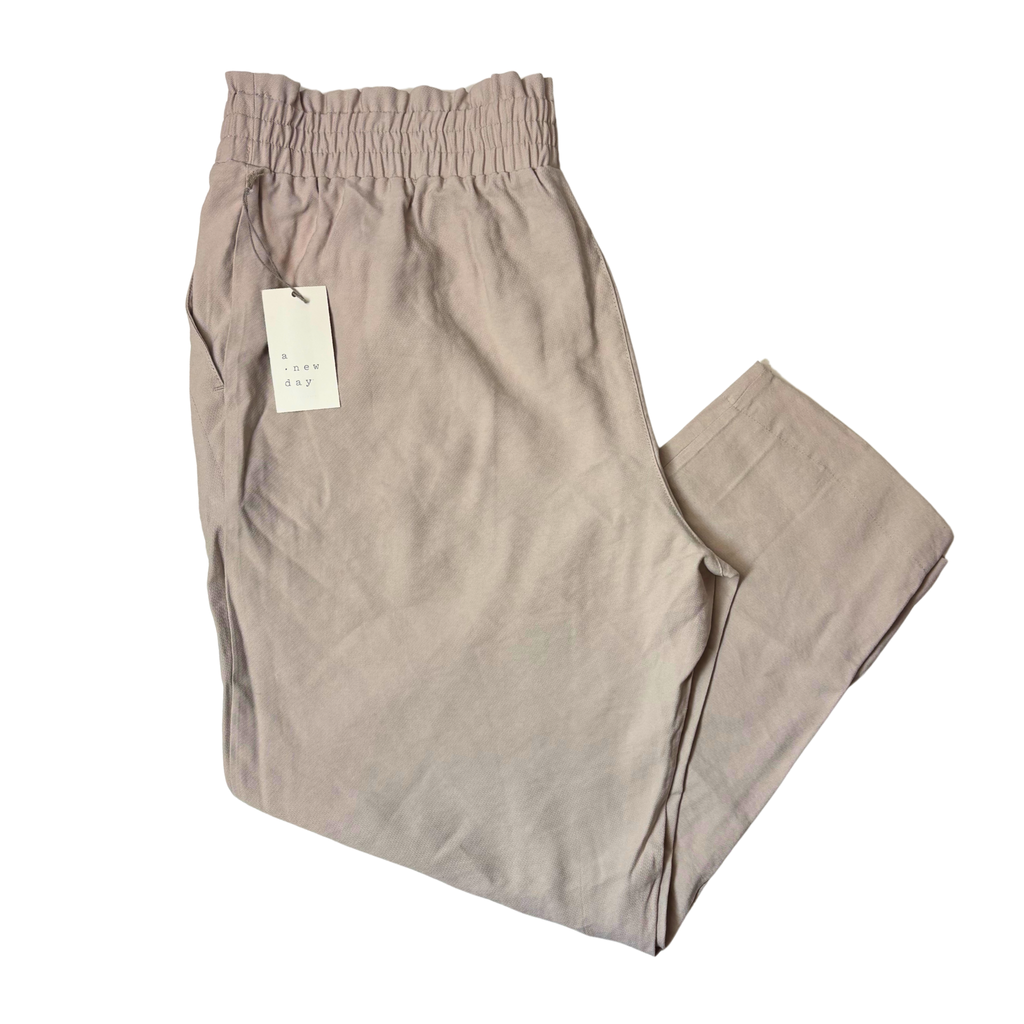 Women's Tan High-Rise Wide Leg Pants - XXL