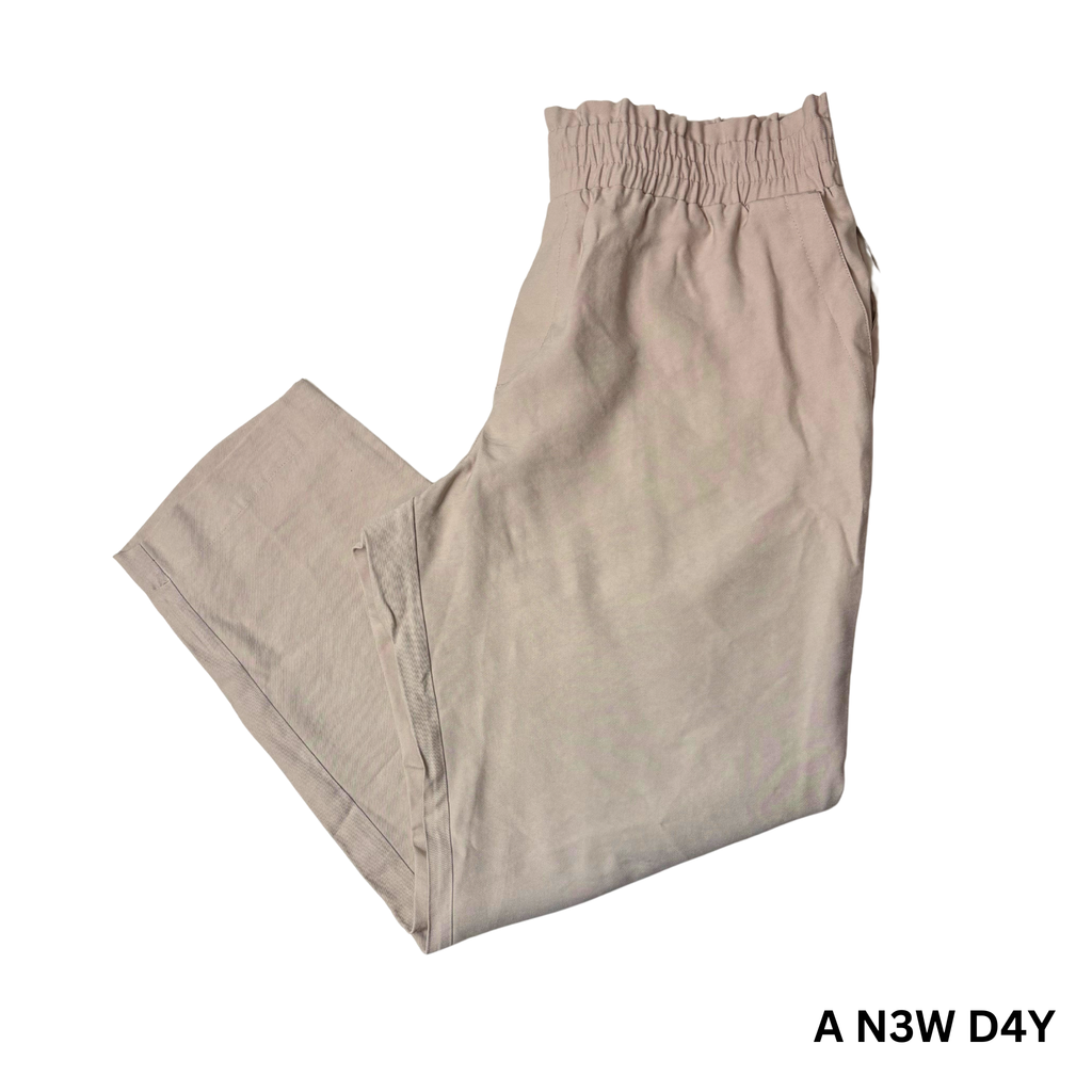 Women's Tan High-Rise Wide Leg Pants - XXL
