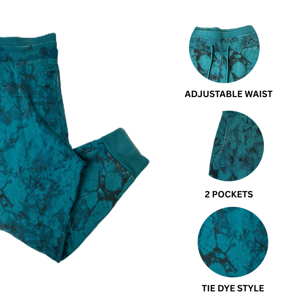 Women's Teal Spruce Marble Joggers - XL