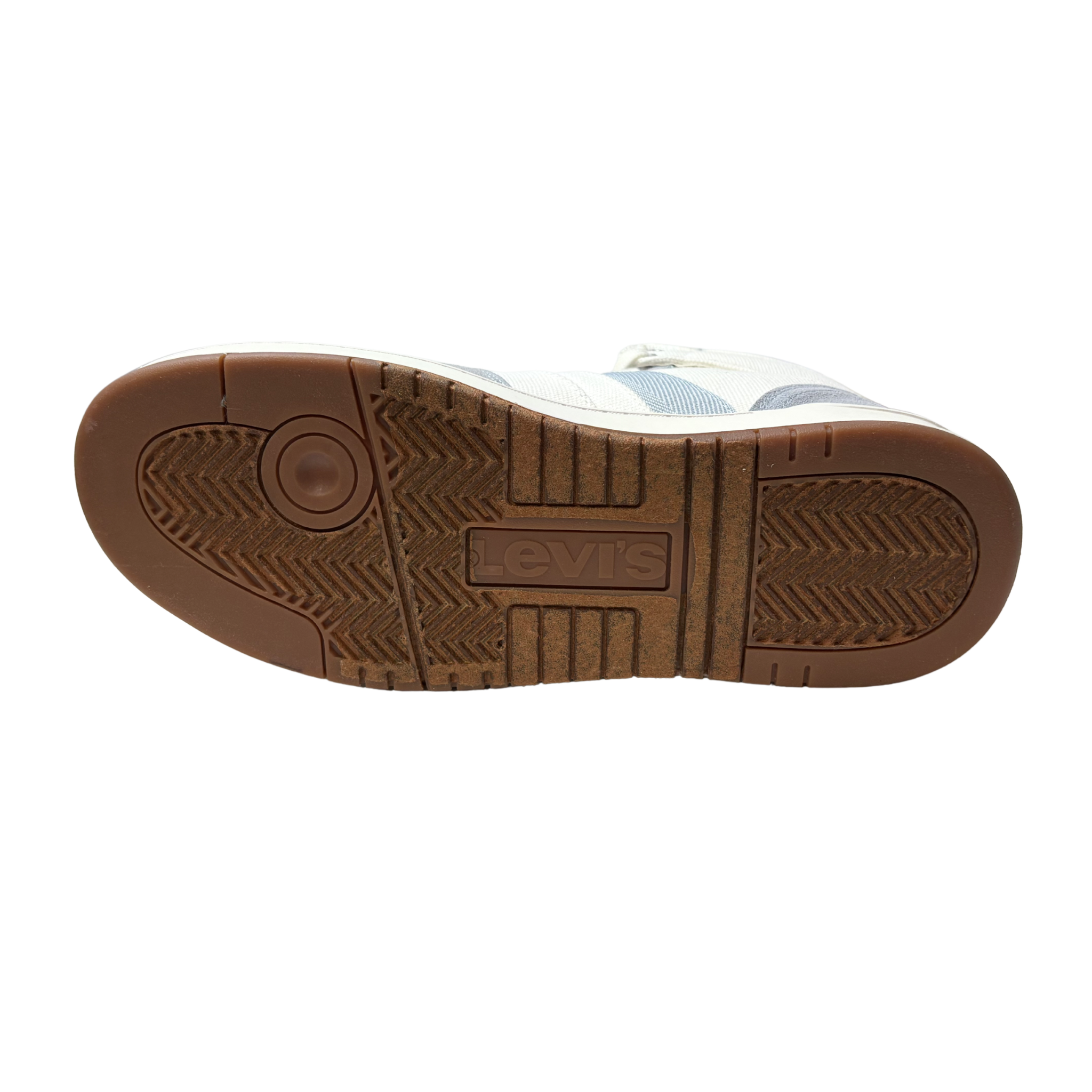 Women's White and Blue High Top Sneakers - 10