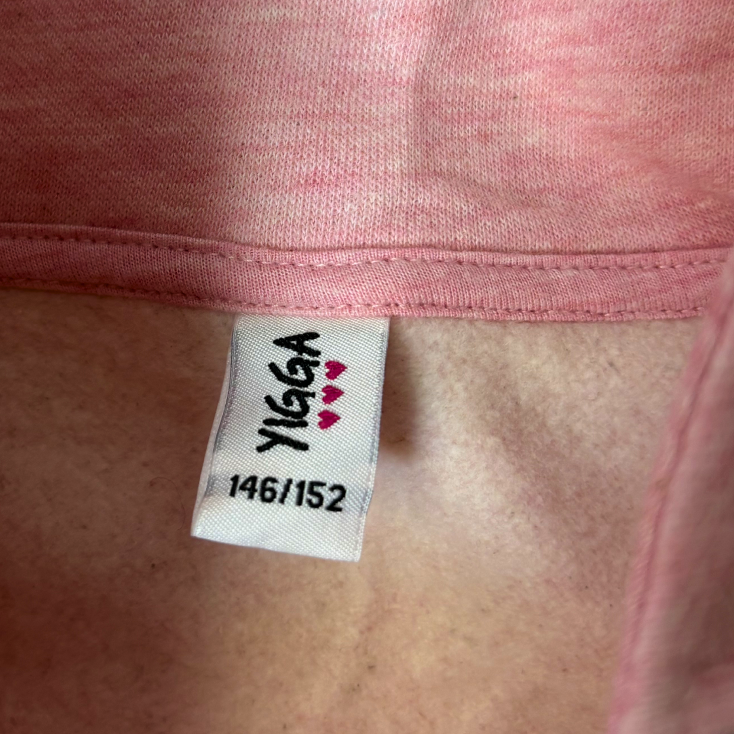 Girls Pink Graphic High Neck Sweatshirt – Size 11-12 Years