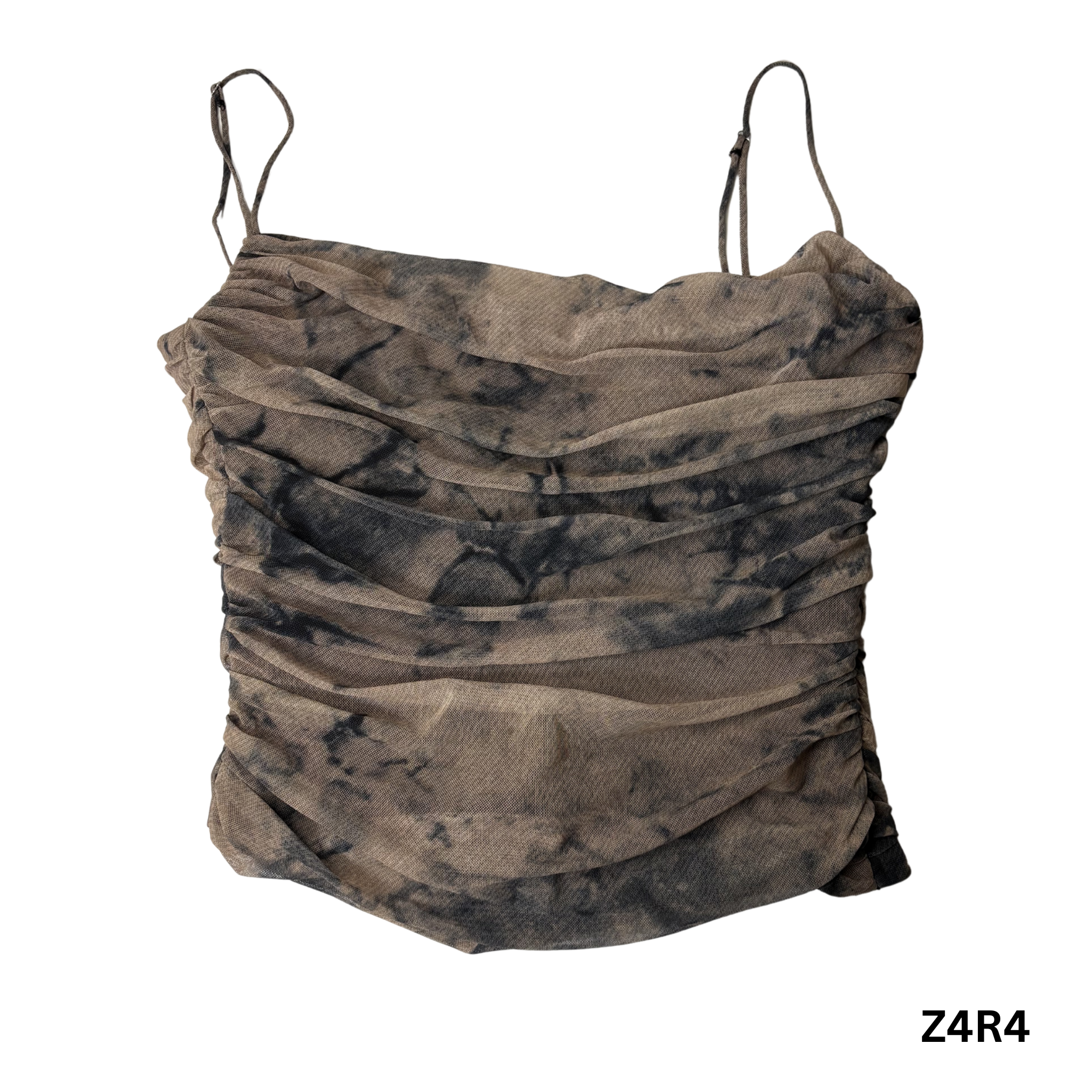 Women’s Brown & Black Sheer Mesh Top – Size L