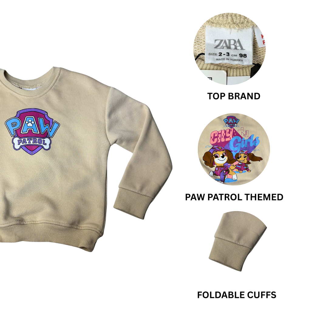 Girls Paw Patrol Crewneck Sweatshirt – Size 2-3 Years