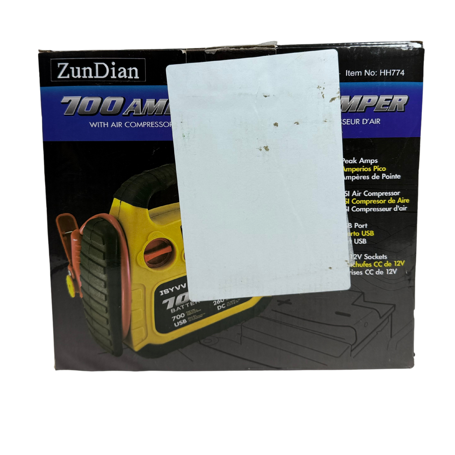 4-in-1 Portable Car Jump Starter with Air Compressor – 1000A, 260PSI