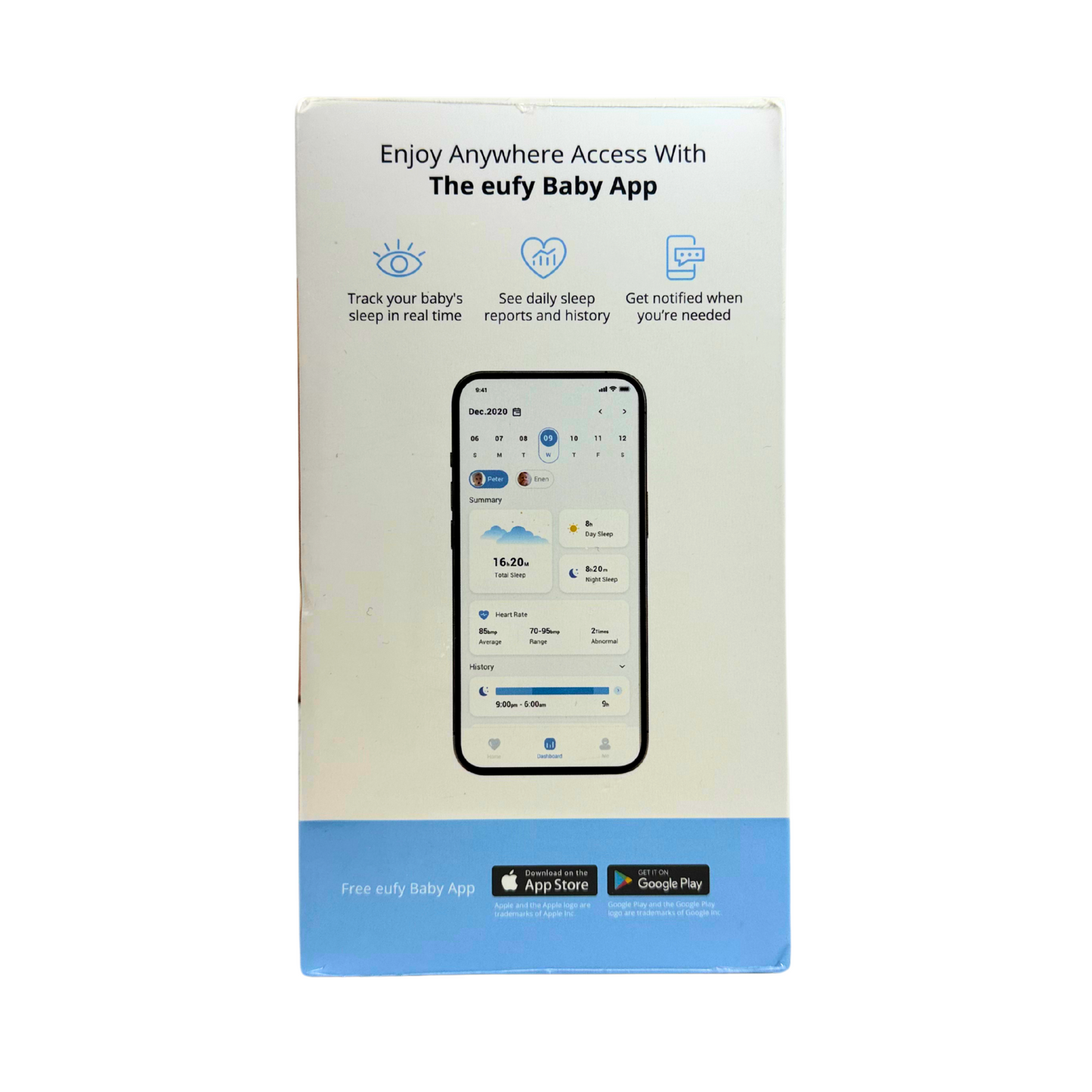 Eufy Baby S320 Smart Sock Baby Monitor | Sleep, Heart Rate, Oxygen Tracking