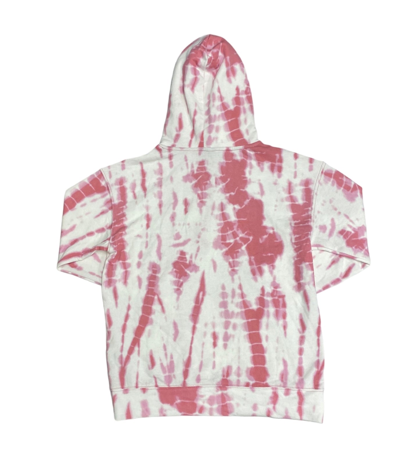 Women's Pink and White Pullover Hoodie - S