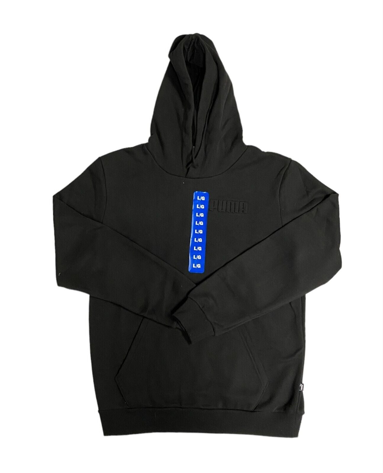 Men's Black Pullover Hoodie - L